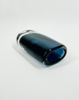 1950s NAVY BLUE SOMMERSO GLASS POSY VASE BY NILS LANDBERG FOR ORREFORS