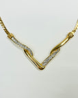 1970s BIJOUX GP NECKLACE WITH TWIST CHEVRON PENDANT