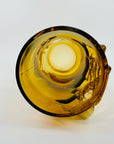 1970s FINNISH PETAJA AMBER GLASS VASE