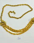 1990s CHANEL MATELASSE GOLD PLATED LOGO BELT
