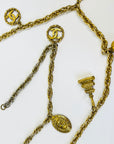 1980s CHANEL LIMITED EDITION GOLD PLATED CHARMS NECKLACE/BELT
