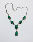SILVER MALACHITE NECKLACE