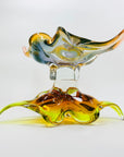1960s SKLO UNION GREEN SOMMERSO GLASSES BOWL BY JOSEF HOSPODKA