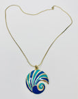 70s BARCS BLUE TURQUOISE ENAMEL NECKLACE SUITE