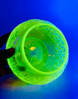 URANIUM GLASS ROSE BOWL/VASE
