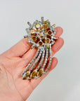VICTORIAN STYLE URANIUM GLASS BROOCH