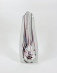 PURPLE ART GLASS BOOKEND VASE
