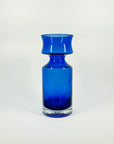 1960s SWEDISH ASEDA COBALT BLUE SOMMERSO GLASS VASE BY BO BORGSTROM