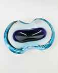 1950s BLUE PURPLE MURANO SOMMERSO GLASS BEAN BOWL