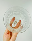 ANTIQUE ETCHED PALL MALL COUPE GLASSES