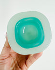 1950s CASED TURQUOISE BLUE MURANO GEODE GLASS MINI BOWL