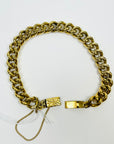 1950s CURB LINKS GOLD LINED BRACELET