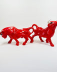 1950s JAPANESE HAND PAINTED CERAMIC RED BULL