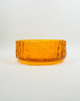 1960s ORANGE TANGERINE BARK GLASS BOWL BY GEOFFREY BAXTER FOR WHITEFRIARS