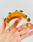 RUNWAY 1980s GUCCI GRIPOIX TUTTI FRUITTI CUFF