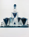 KARL PALDA TEAL BLACK DECANTER SET