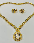 80s BARCS BOLD PEAR DROP NECKLACE SUITE