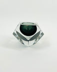 1960s DARK GREY SOMMERSO DIAMOND FACETED GLASS BOWL