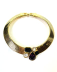 1980s GIVENCY TUBOGAS LINKS DIAMANTÉ PENDANT NECKLACE