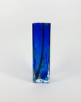1980s AUSTRALIAN ART GLASS COBALT BLUE VASE