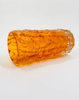WHITEFRIARS ORANGE BARK GLASS VASE