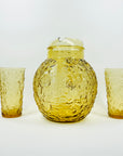 1970s ITALIAN AMBER BARK GLASSES