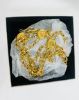 1990s CHANEL MATELASSE GOLD PLATED LOGO BELT