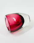 1950s AFORS PINK/CRANBERRY GLASS POSY VASE BY ERNEST GORDON