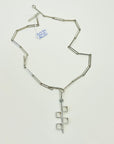 1960s STERLING SILVER BRUTALIST PENDANT NECKLACE BY DANISH MASTER NIELS ERIK