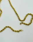 1960s 18K GP MONET FANCY LINKS CHAIN NECKLACE