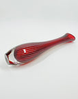 1960s ZEBRA SOMMERSO GLASS VASE BY VICKE LINDSTRAND FOR KOSTA BODA