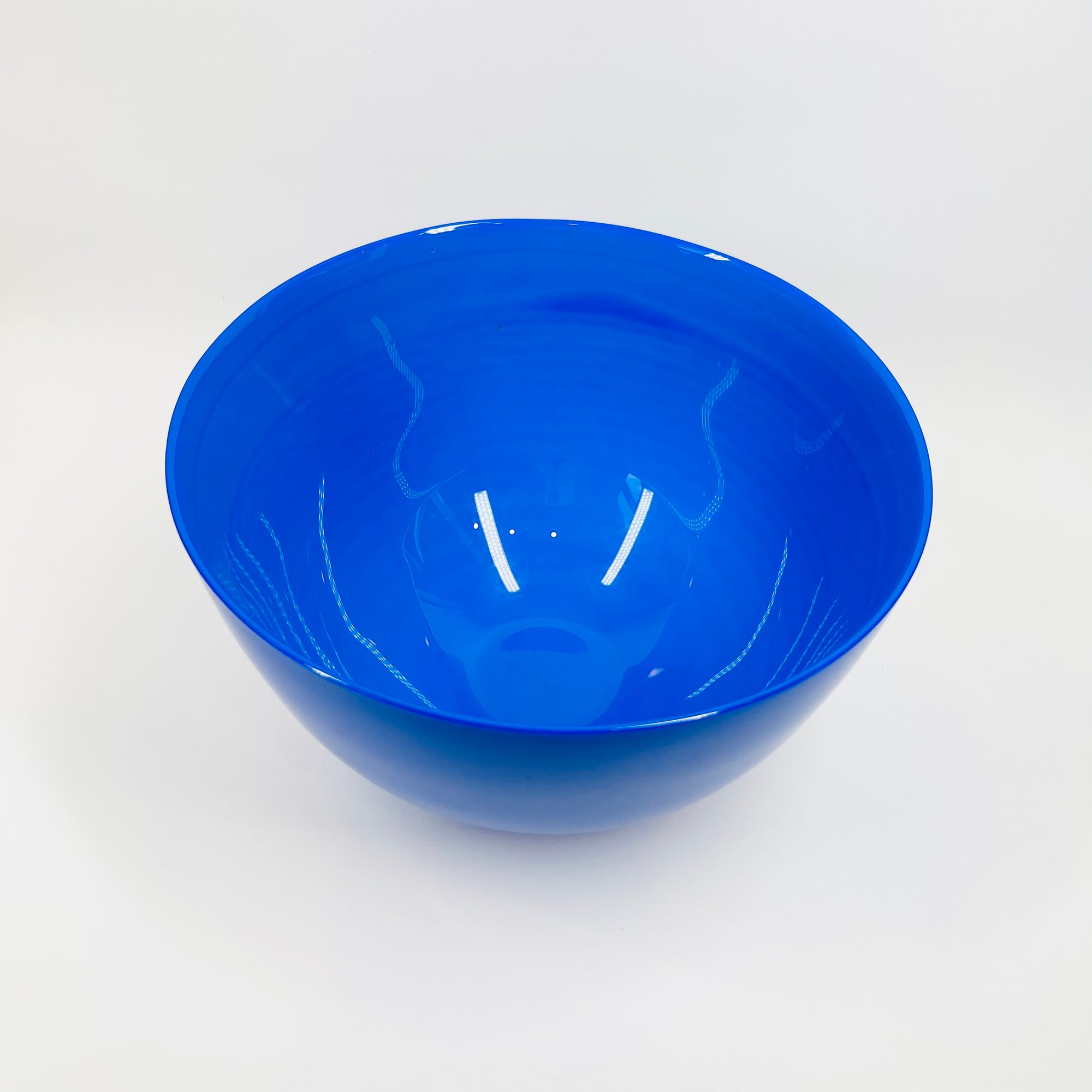 1960s COLORA GLASS BOWL BY SVEN PALMQIST FOR ORREFORS
