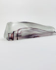 PURPLE ART GLASS BOOKEND VASES