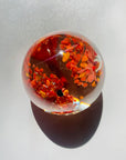 MCM MULTI SPATTER ART GLASS PAPERWEIGHT