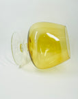 1950s AMBER VASE/BRANDY BALLOON