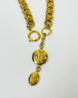 1980s CHANEL FANCY LINKS MADEMOISELLE PENDANT NECKLACE