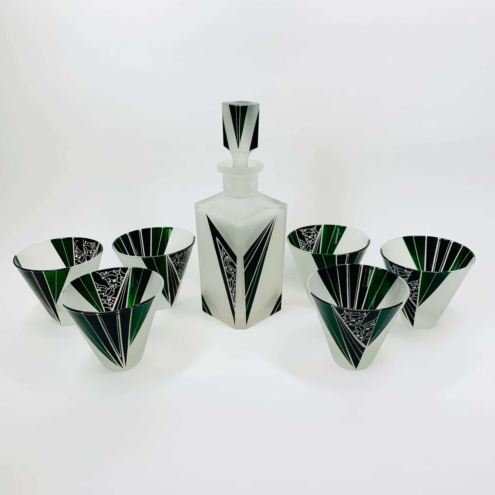 KARL PALDA GREEN BLACK DECANTER SET