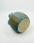 SIGNED 1998 AUSTRALIAN STUDIO POTTERY BLUE HAND GLAZED JUG VASE
