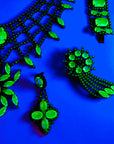 VICTORIAN STYLE URANIUM GLASS BROOCH