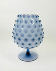1940s EMPOLI CASED LAVENDER PURPLE HOBNAIL GLASS BRANDY BALLOON VASE