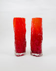 CASED RED BARK GLASS VASE