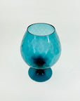 1950s TURQUOISE VASE/BRANDY BALLOON