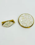 1940s ITALIAN 24K PLATED MOTHER OF PEARL VANITY SET