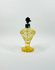 ANTIQUE CITRINE CUT CRYSTAL PERFUME BOTTLE