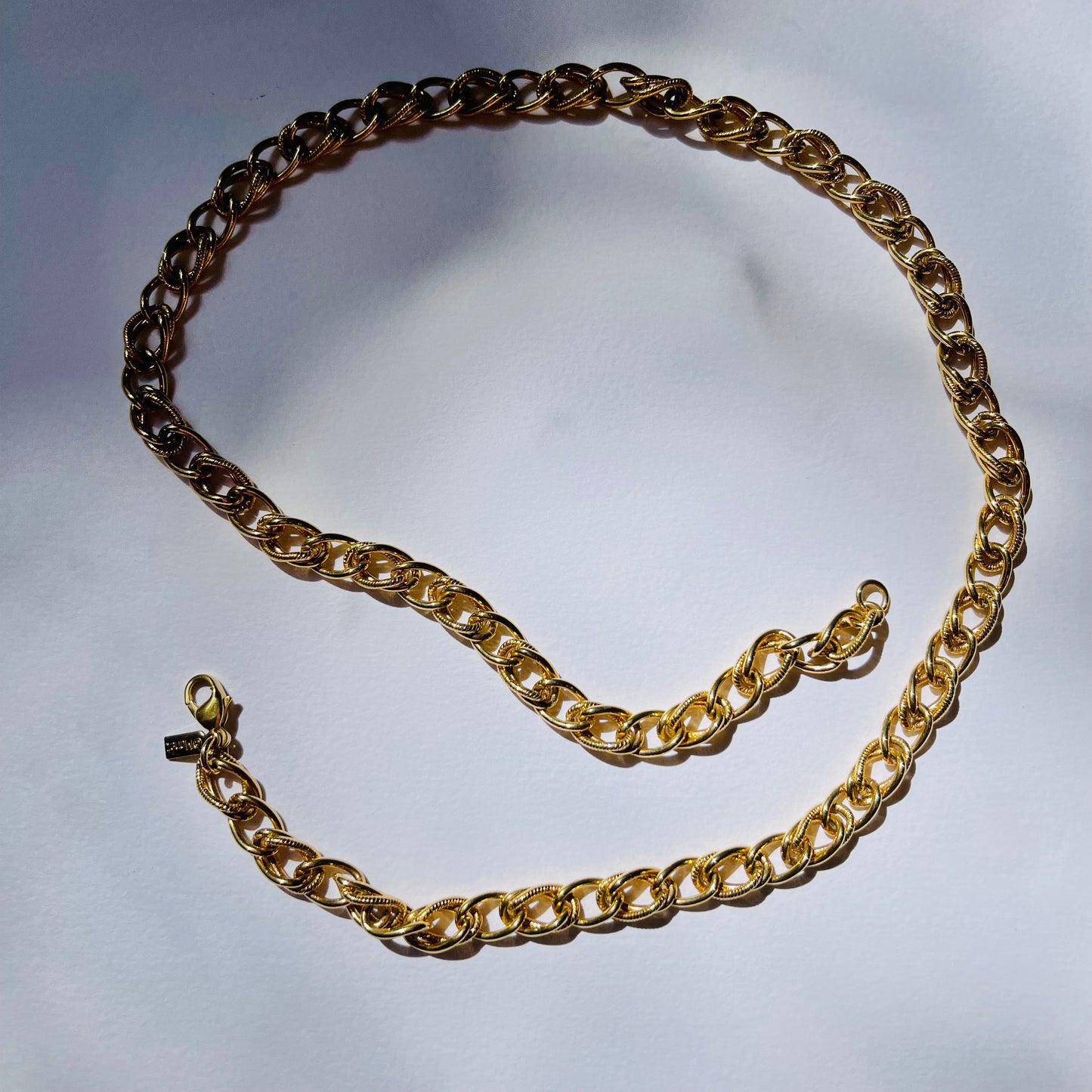 1980s MONET FANCY LINKS CHAIN NECKLACE