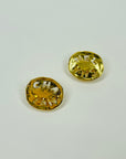1980s CHANEL HOLLOW LETTERS CC LOGO BUTTON CLIP ON EARRINGS