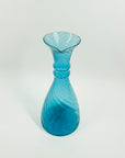 1950s ITALIAN MURANO OPTICAL BLUE GLASS CARAFE
