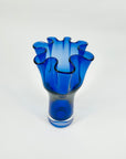 MIDCENTURY SIGNED FINNISH GLASS HANDKERCHIEF POIMU VASE BY INKERI TOIKKA FOR NUUTAJARVI NOTSJO