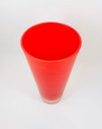 RED SATIN GLASS VASE