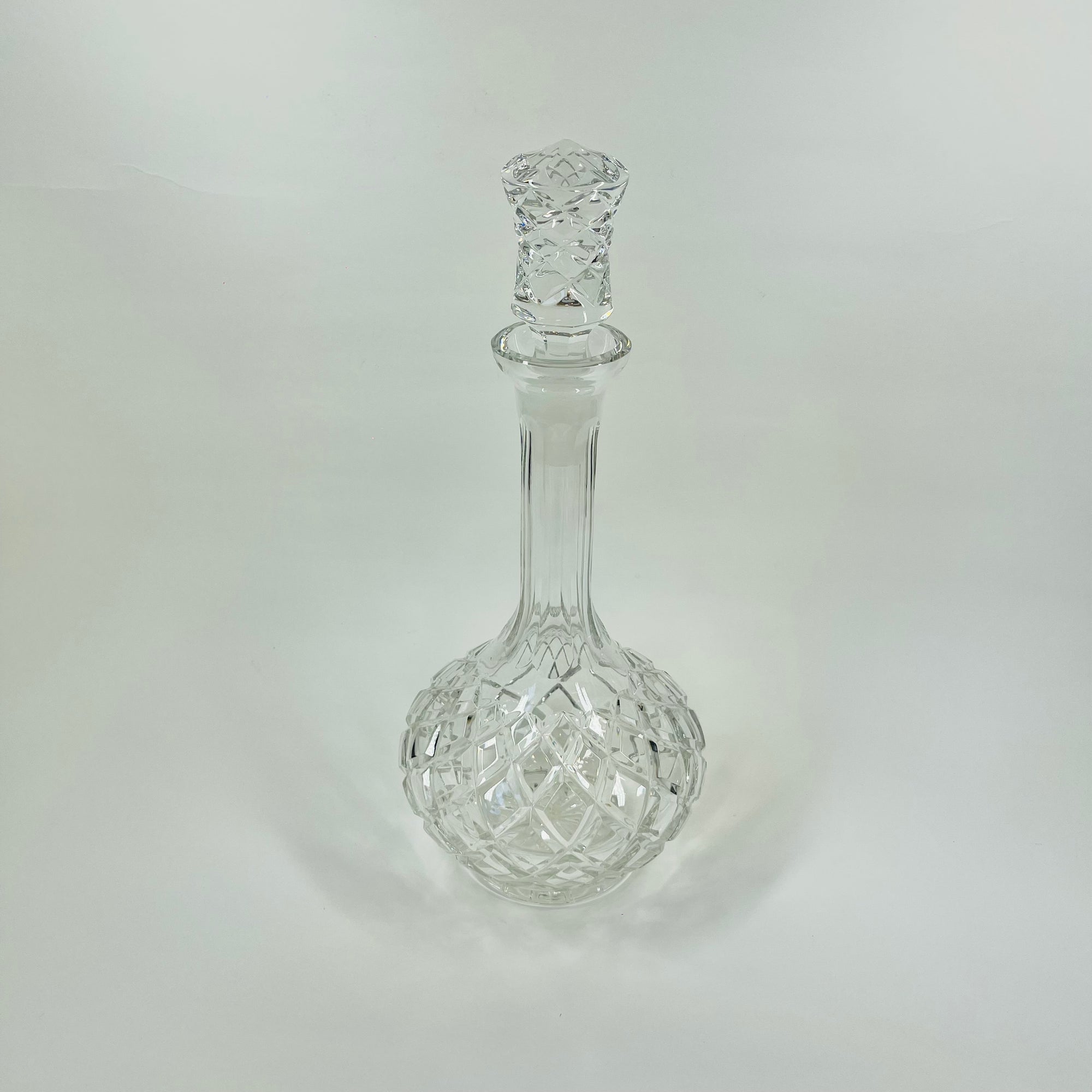 ANTIQUE CUT BOHEMIAN CRYSTAL DECANTER